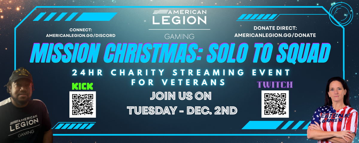 American Legion Gaming Hosts 24-Hour Fundraiser on December 2 to Support Veterans This Holiday Season