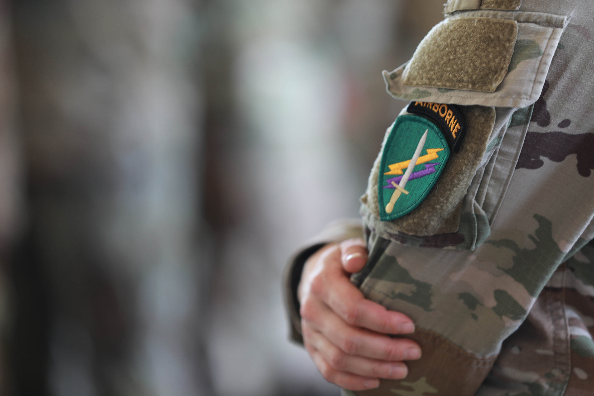 airborne patch (U.S. Army Reserve photo by Staff Sgt. Tristan Peete.) airborne patch