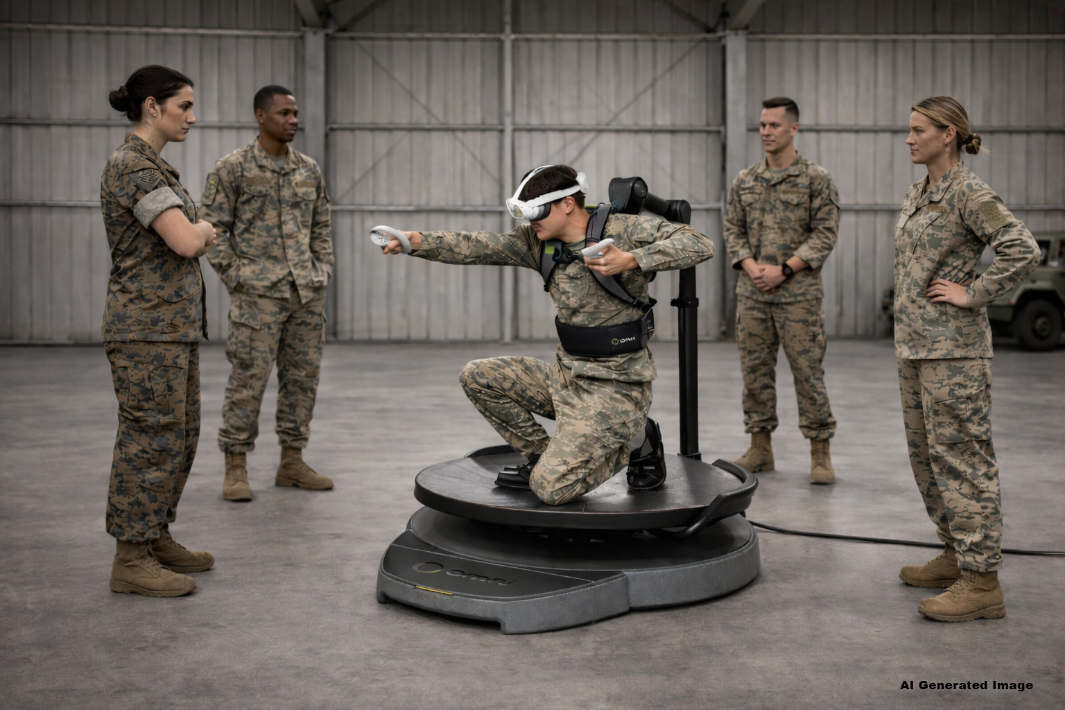 marines VR treadmill